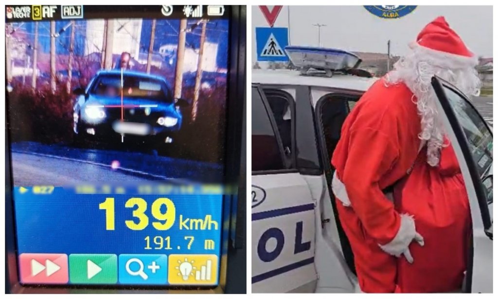 "Cadou" de Crăciun de la polițiștii clujeni: un șofer începător, prins cu peste 130 km/h, a fost lăsat pieton. Dar să vezi ce amendă zdravană a primit