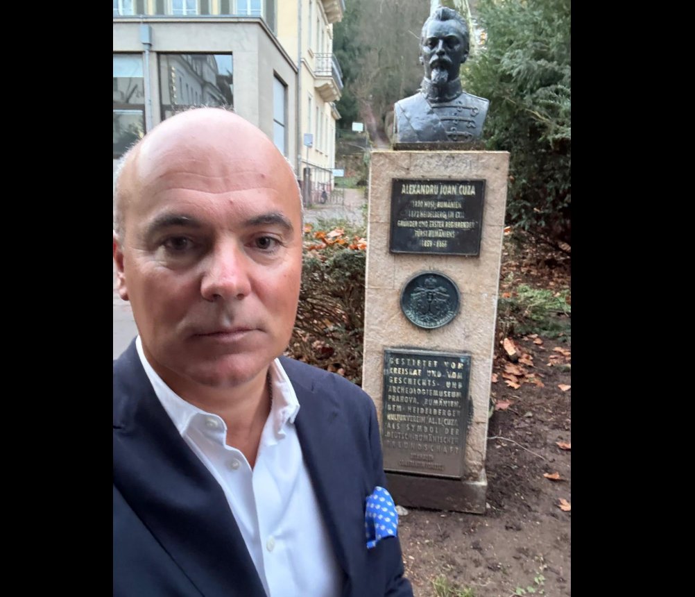 Rareș Bogdan, omagiu lui Alexandru Ioan Cuza la Heidelberg, înaintea reuniunii conducerii PPE