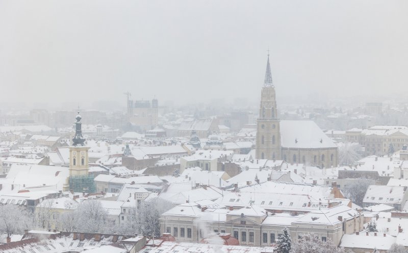 Avertizări de vreme extremă la Cluj. ANM a transmis 3 alerte meteo de COD GALBEN de ger, vânt și ninsori
