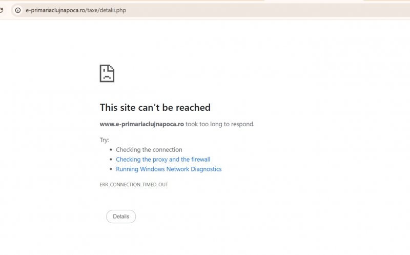Platforma online a Primăriei Cluj-Napoca, indisponibilă sau greu de accesat în prima zi pentru plata taxelor