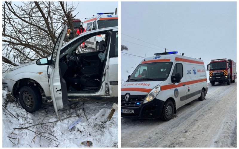 Intervenții succesive ale pompierilor clujeni: incendiu la bucătărie de vară și accident rutier cu victime