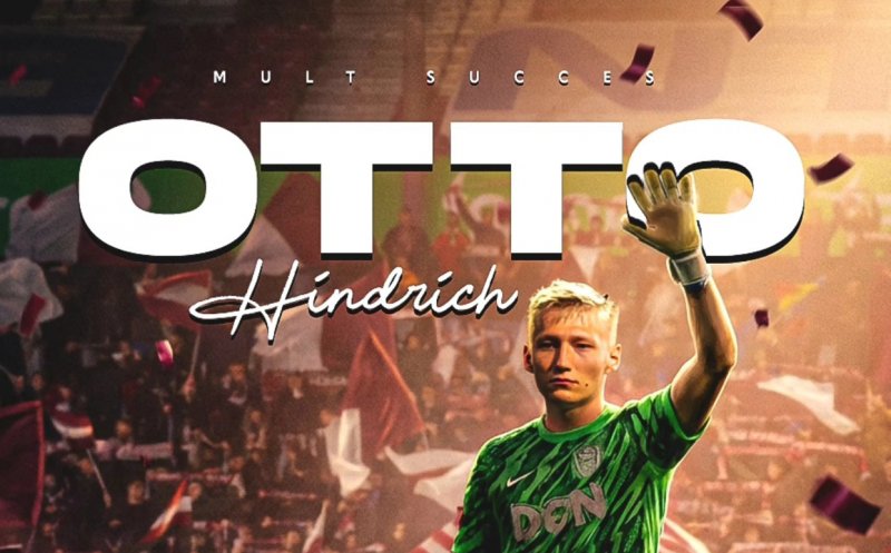 CFR Cluj a anunțat despărțirea de Otto Hindrich: ”Clujul va fi mereu casa ta!” / Unde a fost transferat definitiv portarul din Gruia