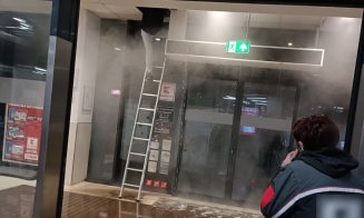 Incident la un hipermarket din Cluj-Napoca: o conductă de apă s-a spart
