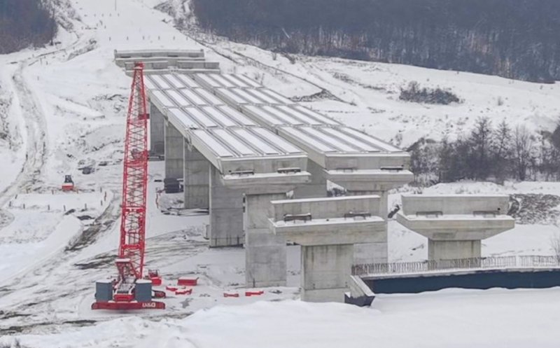 Lucrări în condiții de iarnă pe Autostrada Transilvania: Șantierul Suplacu de Barcău – Chiribiș nu intră în pauză