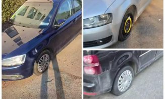 Dosar penal pentru distrugere, deschis după ce mai multe mașini au fost găsite cu anvelopele tăiate pe o stradă din Cluj