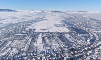 IMAGINI spectaculoase de iarnă cu Castrul Roman de la Turda