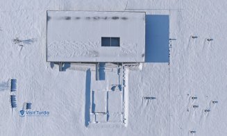 IMAGINI spectaculoase de iarnă cu Castrul Roman de la Turda