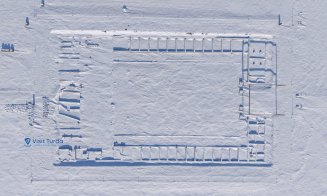 IMAGINI spectaculoase de iarnă cu Castrul Roman de la Turda