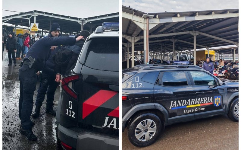 Jandarmii clujeni au prins un hoț în Piața Oser: individul a încercat să sară gardul pentru a scăpa