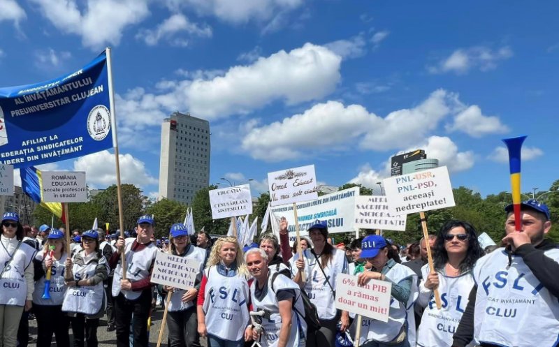 Criza din educație escaladează. Profesorii anunță un nou protest împotriva măsurilor de austeritate