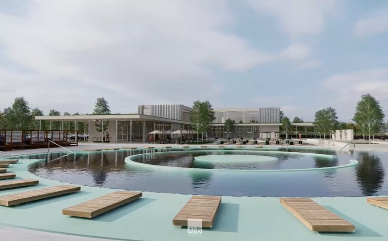 Cum va arăta aqua park-ul uriaș care se va face la doi pași de Cluj. Promite distracție tot anul: șapte bazine, piscină cu valuri, spa și tobogane