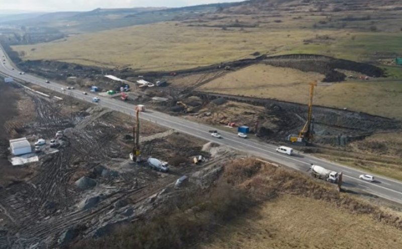Așa arată acum lucrările la pasajul de legătură dintre DN1C și Parcul Industrial TETAROM III. Investiție de peste 80 milioane lei