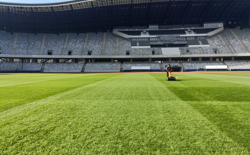 Cum se prezintă gazonul de pe Cluj Arena înaintea meciului din Cupa României. Tișe: „Sperăm la un meci de calitate”