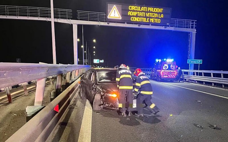 ACCIDENT cu 3 mașini pe Autostrada A10 Sebeș-Turda