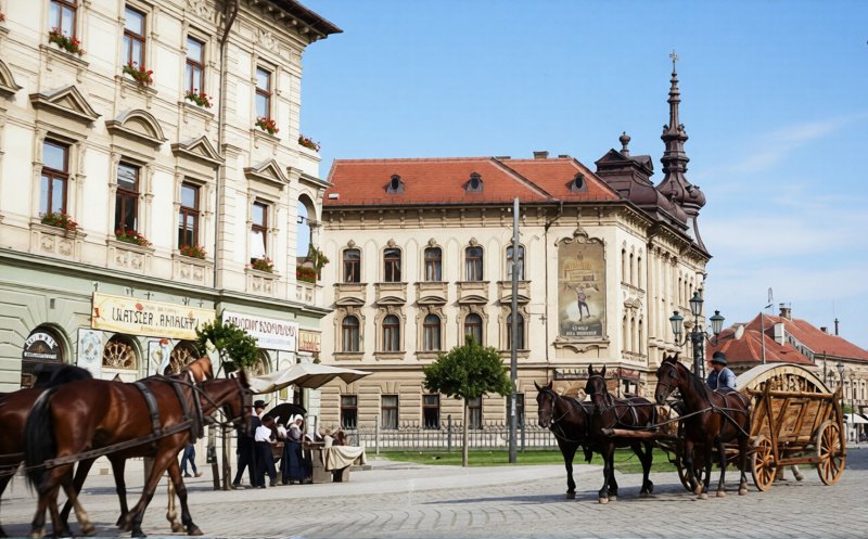 Strada Horea la începutul anilor 1900