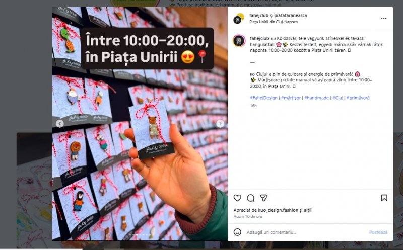 Au început târgurile de mărțișoare la Cluj-Napoca