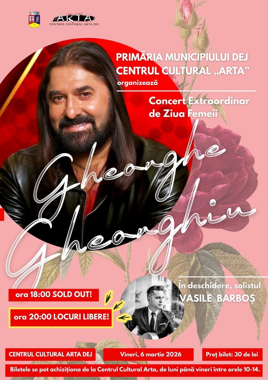 Gheorghe Gheorghiu va cânta la Dej