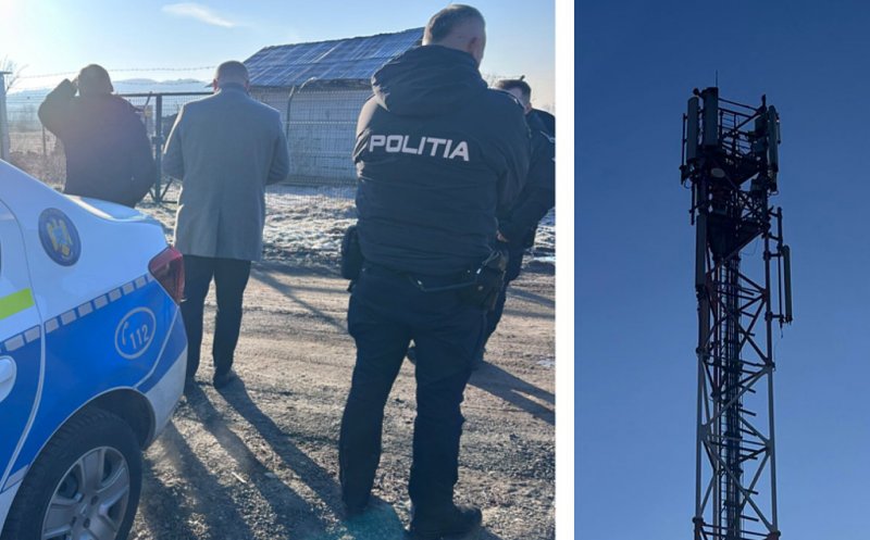 Un clujean amenință că se aruncă în gol de pe o antenă GSM, de la peste 15 metri înălțime