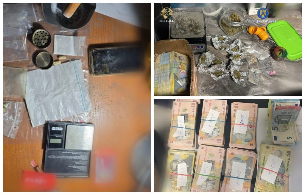 "Război" total cu drogurile la Cluj: polițiștii au spulberat o rețea de traficanți și au confiscat zeci de substanțe
