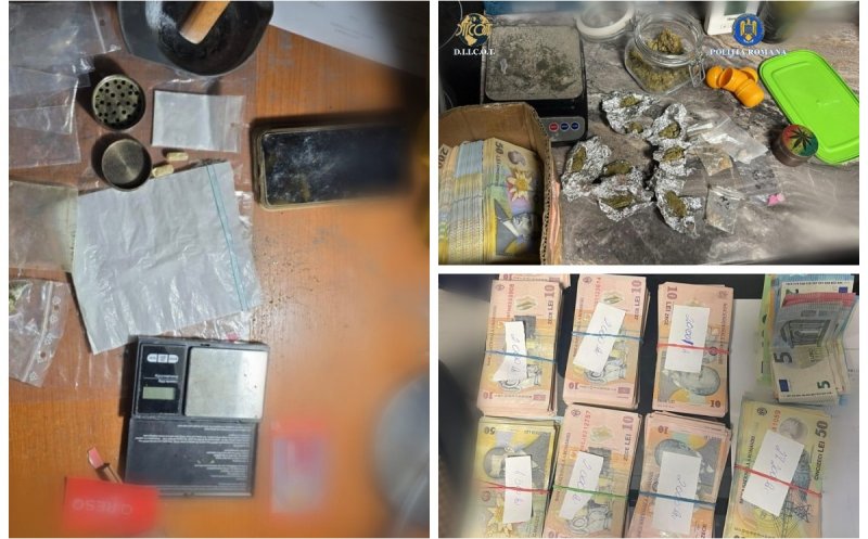 "Război" total cu drogurile la Cluj: polițiștii au spulberat o rețea de traficanți și au confiscat zeci de substanțe