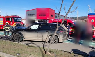 Cum s-a produs accidentul din Florești, în care două autoturisme s-au ciocnit. Un bărbat a fost transportat la spital
