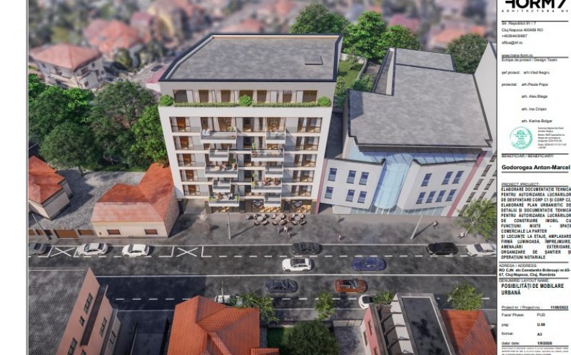 Blocul de 6 etaje de pe Brâncuși nu a trecut de urbaniștii din Primăria Cluj-Napoca