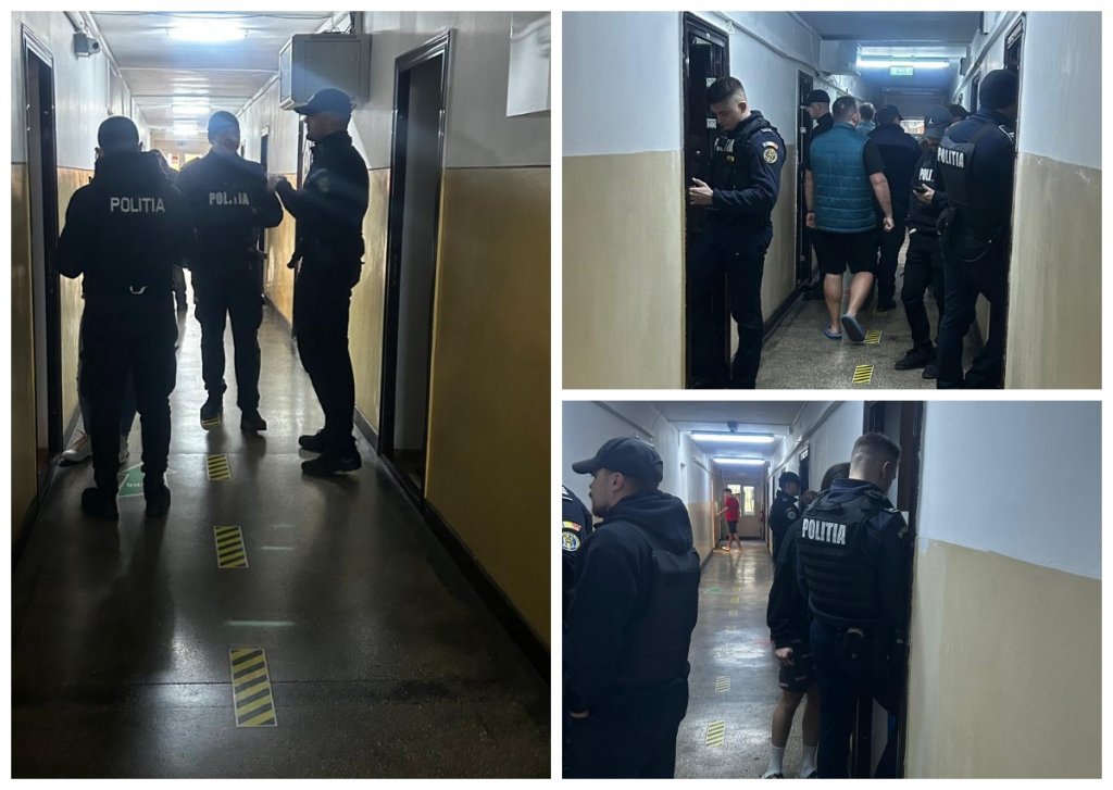 Căminele studențești din complexul Hașdeu, Cluj, luate cu asalt de polițiști și jandarmi: sute de persoane legitimate