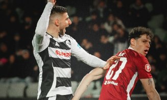 Bucurie în alb și negru. Derby-ul Clujului, câștigat de Universitatea în fața CFR-ului