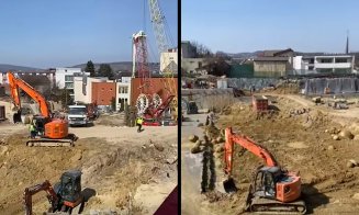 IMAGINI de pe șantierul UMF Cluj. Proiectul de 50 de milioane de euro a câștigat lupta cu apele freatice și trovanții