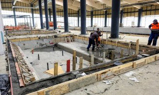 IMAGINI noi de pe șantierul Bazinului Olimpic din Borhanci: lucrările au trecut de 75%