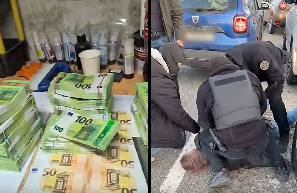 Fabrică de bani FALȘI în România. Rețea, unde s-au falsificat 1,2 milioane de euro, destructurată