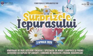 Iepurașul vine mai devreme la Turda: vânătoare de ouă, spectacol de magie și multe surprize pentru cei mici