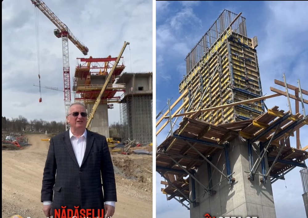 Remus Lăpușan, pe șantierul Autostrăzii Transilvania: „Viaductul de la Nădășelu avansează în ritm susținut”