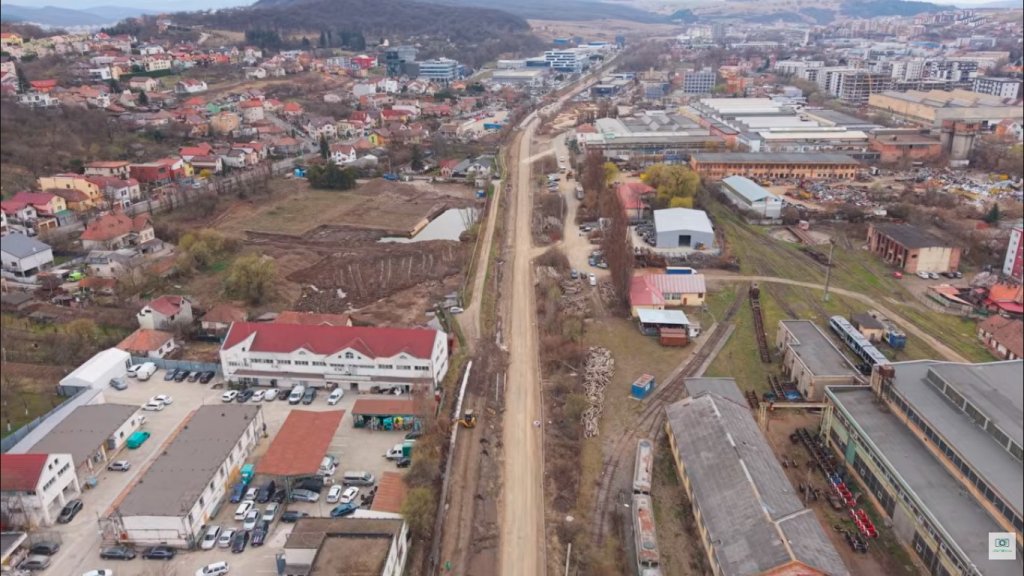 Imagini de pe șantierul căii ferate din Cluj-Napoca
