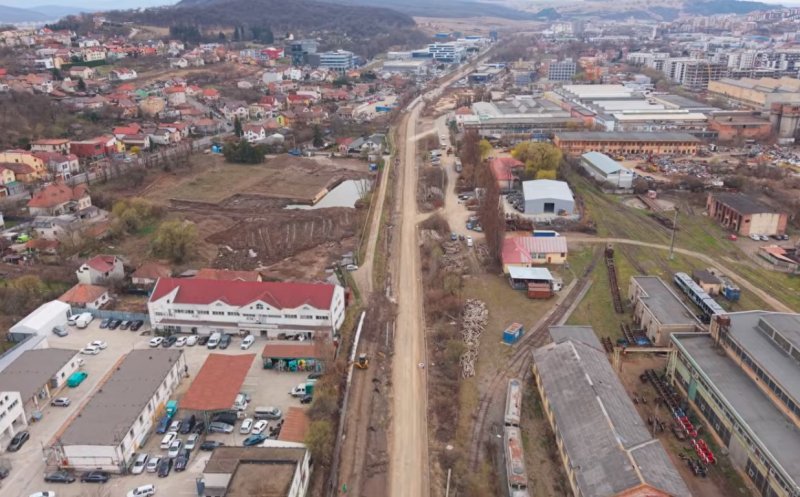 Imagini de pe șantierul căii ferate din Cluj-Napoca