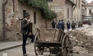 Instantaneu suprins pe strada Hermann Oberth de fotograful clujean Lajos Orbán, în anul 1933
