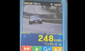 ”A greșit aeroportul!” / Cu 248 km/h pe Autostrada A3, din Gilău către Turda