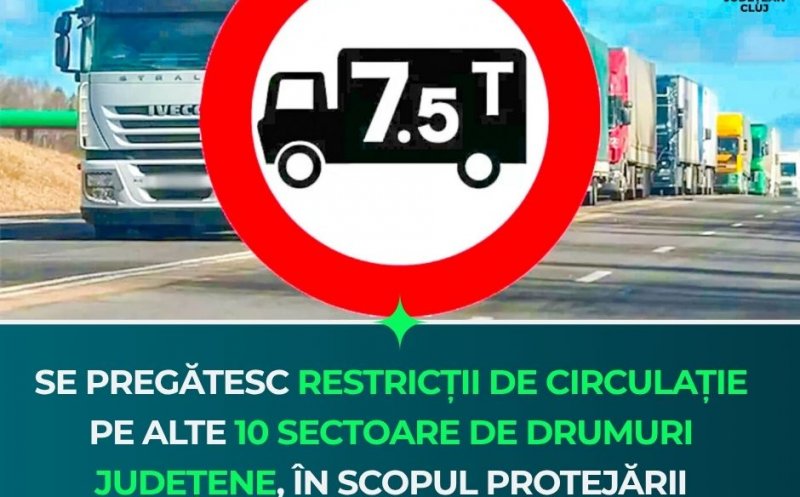 Restricții de circulație pe alte zece sectoare de drumuri județene. VEZI LISTA