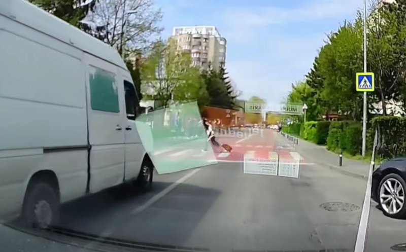 Imagini revoltătoare în Cluj-Napoca: pieton forțat să fugă pe trecere din cauza unui șofer care a ignorat complet legea