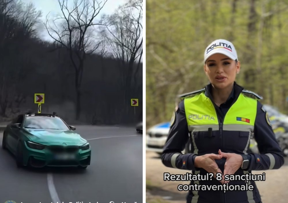Au făcut drifturi și s-au filmat, dar au rămas fără permis. Polițiștii clujeni: „Șoseaua nu este pistă pentru spectacol!”