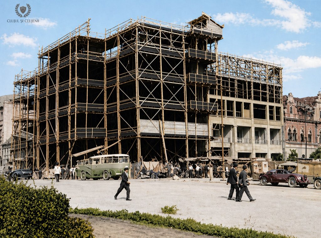 Vechiul Cluj - Recunoști ce clădire era în construcție aici?