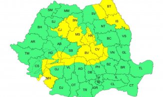 Vreme severă în Cluj: Cod galben de vânt puternic cu rafale de până la 65 km/h