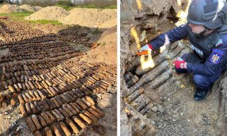 Depozit cu peste 1.000 de proiectile din Primul Război Mondial, descoperite în timpul unei intervenții