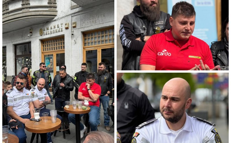 Motocicliștii din Cluj s-au întâlnit cu polițiștii „în afara orelor de program”, la o cafea. Ce au discutat