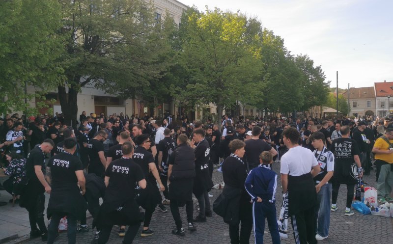 Derby-ul Clujului începe în centru. Fanii Universității se pregătesc pentru duelul cu CFR