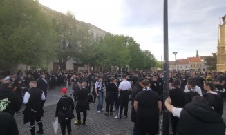 Derby-ul Clujului începe în centru. Fanii Universității se pregătesc pentru duelul cu CFR