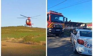 Cluj: Bărbat în stare gravă după un accident cu triciclul, preluat de elicopterul SMURD