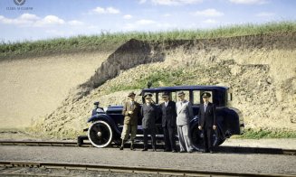 Fotografie de grup în stația Cojocna, anul 1938