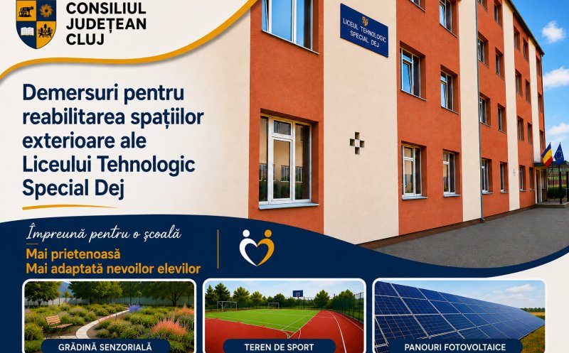 Investiție importantă pentru un Liceu special din județul Cluj. Va avea și sistem fotovoltaic
