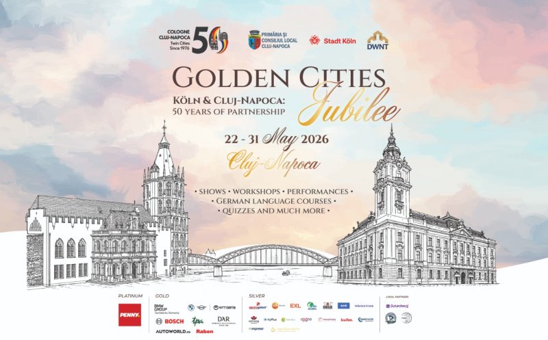 50 de ani de parteneriat între Cluj-Napoca și Köln: ateliere, momente artistice, LIVE cooking show și dansuri tradiționale, în cadrul Zilelor Clujului